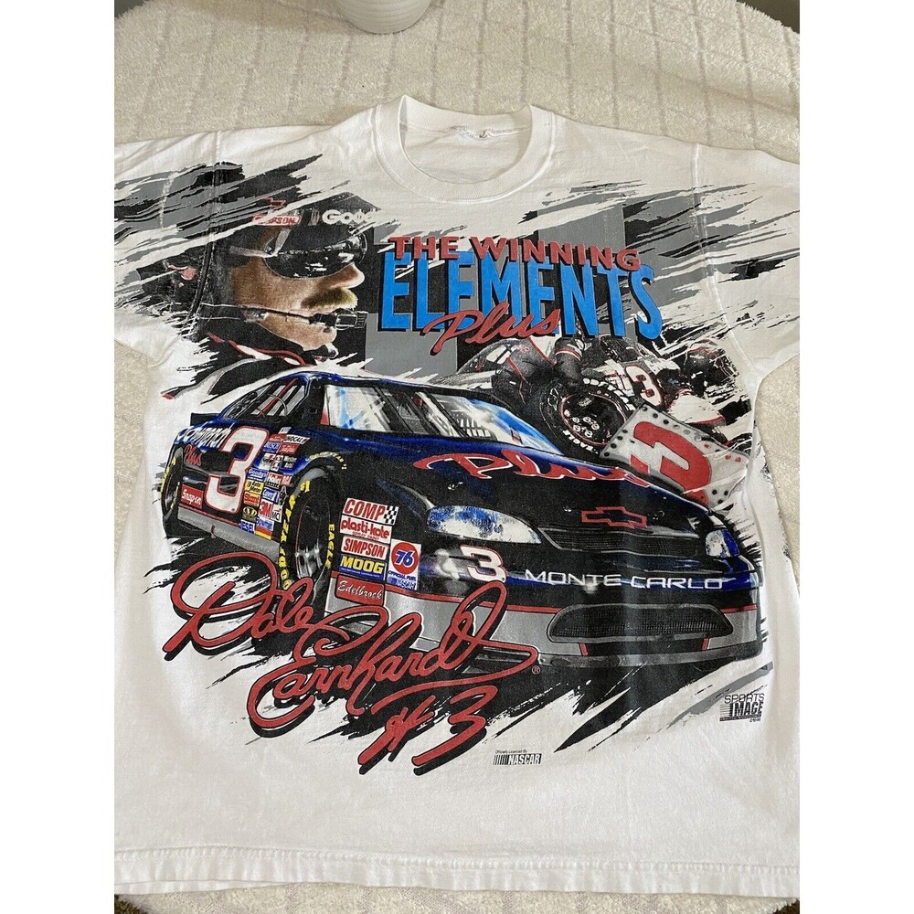Vintage Dale Earnhardt #3 Sports Image 1997 AOP 2 Sided  Men’s T Shirt Size L